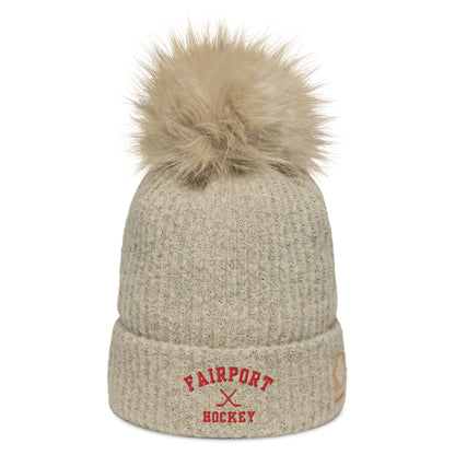 Fairport Hockey Columbia pom-pom beanie