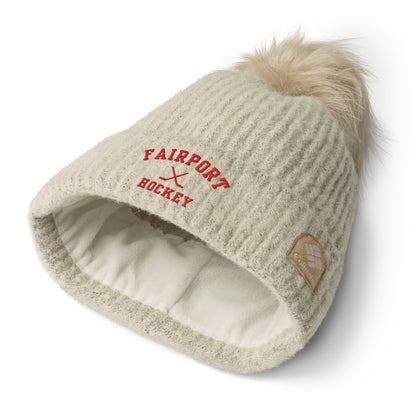 Fairport Hockey Columbia pom-pom beanie