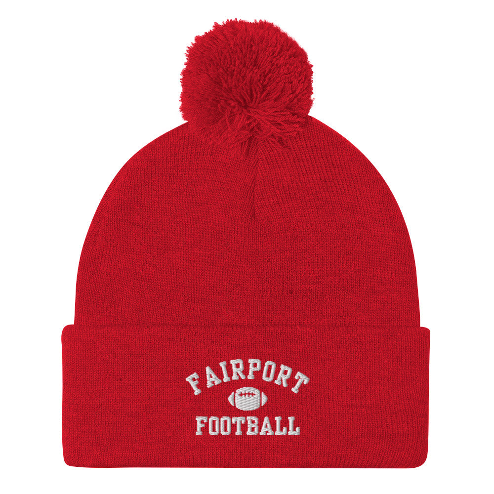 Fairport Football Pom-Pom Beanie