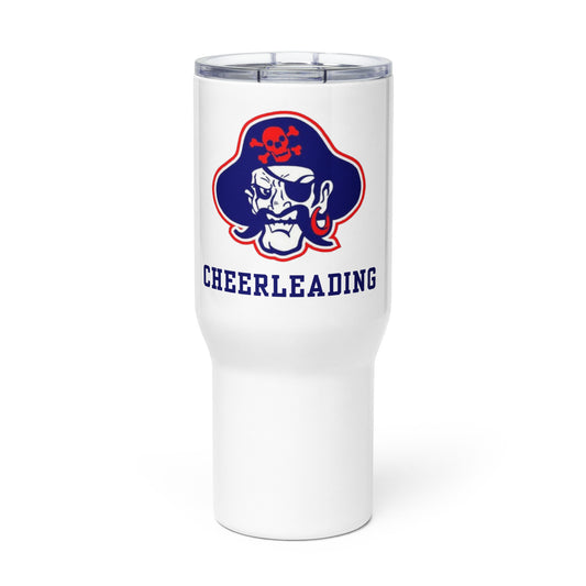 Fairport Cheerleading Travel mug with a handle