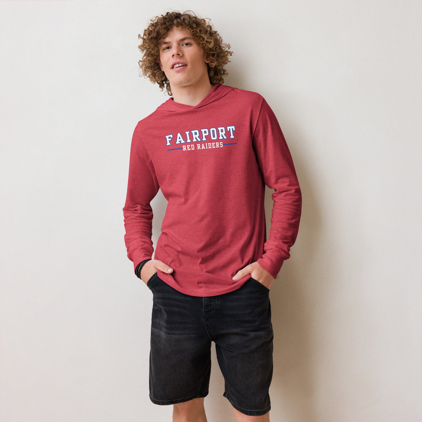 Fairport Red Raiders Hooded long-sleeve tee