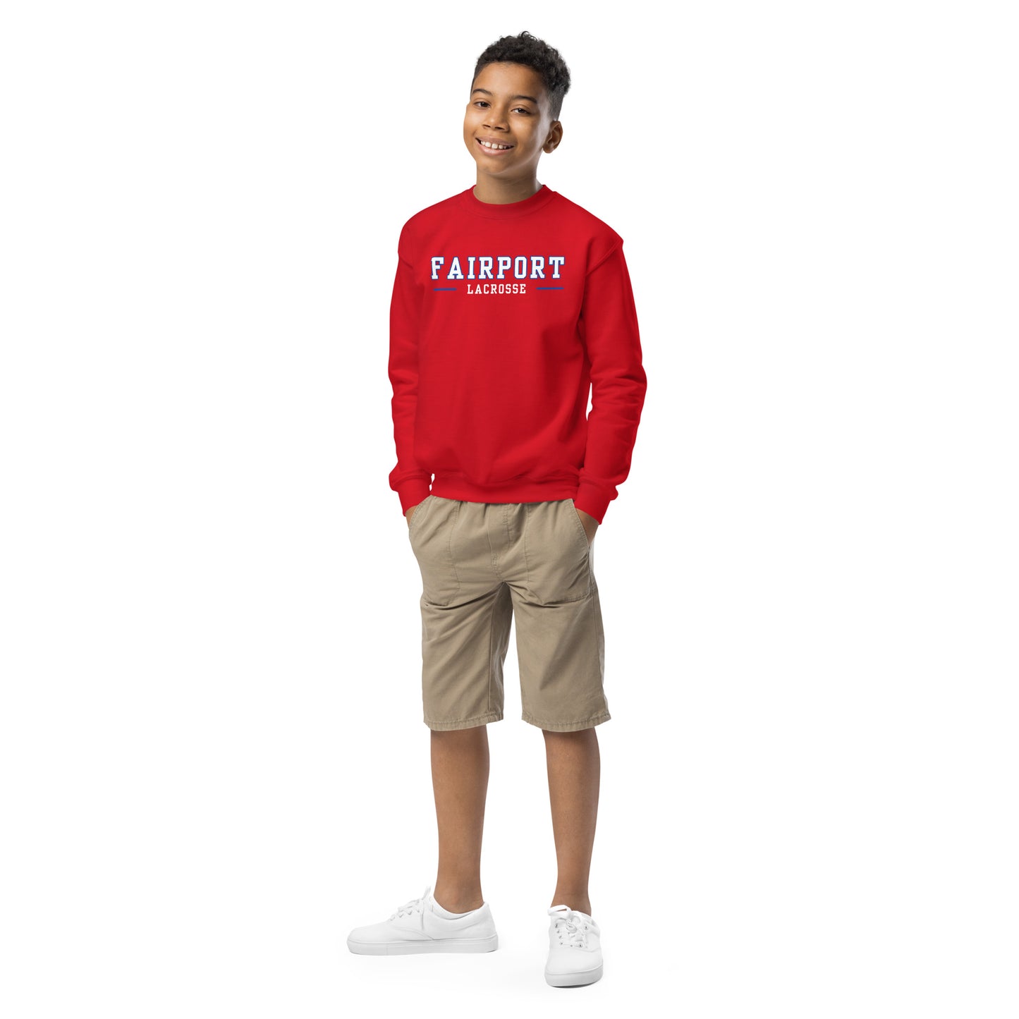 Fairport Lacrosse Youth crewneck sweatshirt